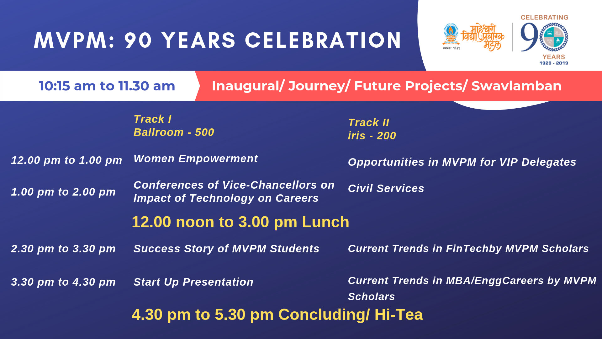 90th foundation day celebration of MVPM 